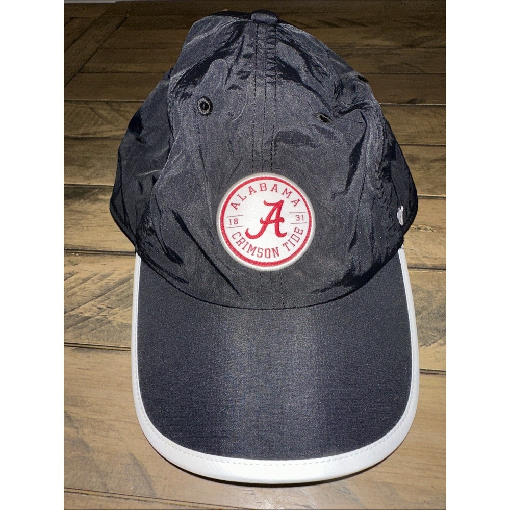 47 Brand Adjustable Hat Alabama Crimson Tide OSFA Black‎ White Nylon